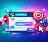 graphic of chatgpt with ads and icons